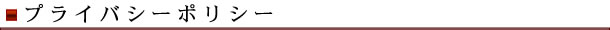 プライバシーポリシー